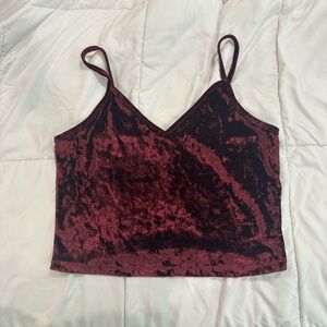 Burgundy Velvet Cami